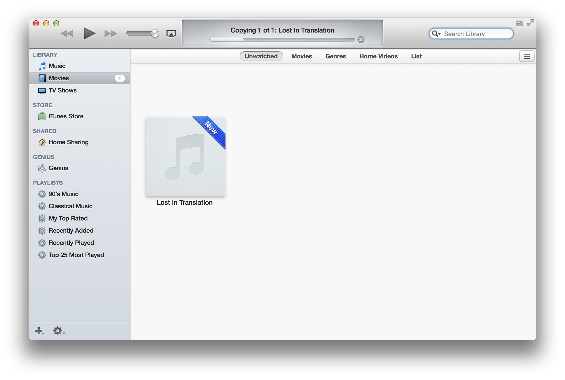 Importing content merely duplicates files and places them into the iTunes library